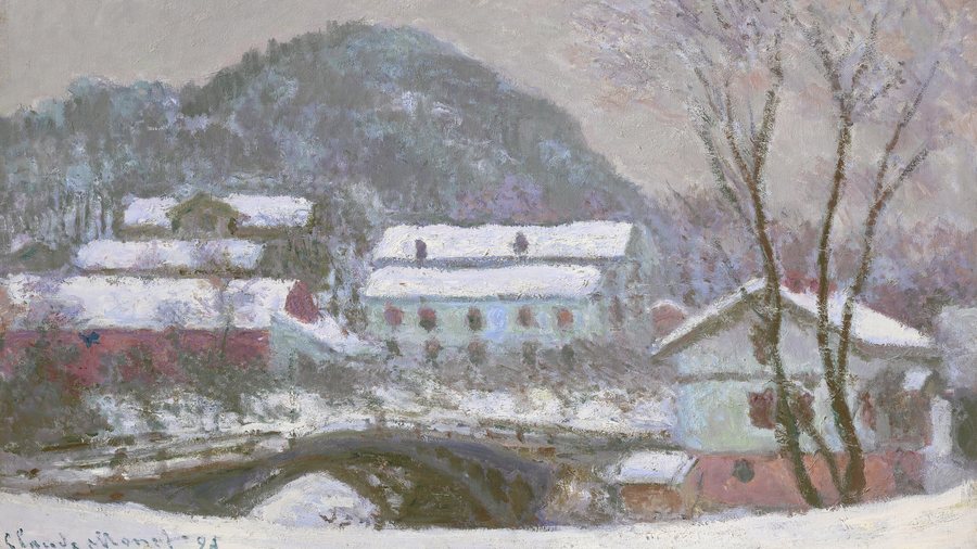 Claude Monet, Sandviken Norway Snow Effect