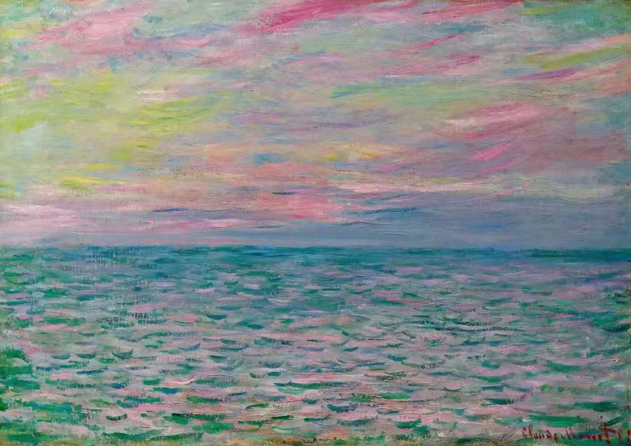 Claude Monet, Claude Monet Sunset Seascape Oil