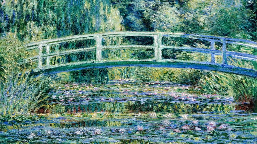 Claude Monet, Water lilies and bridge