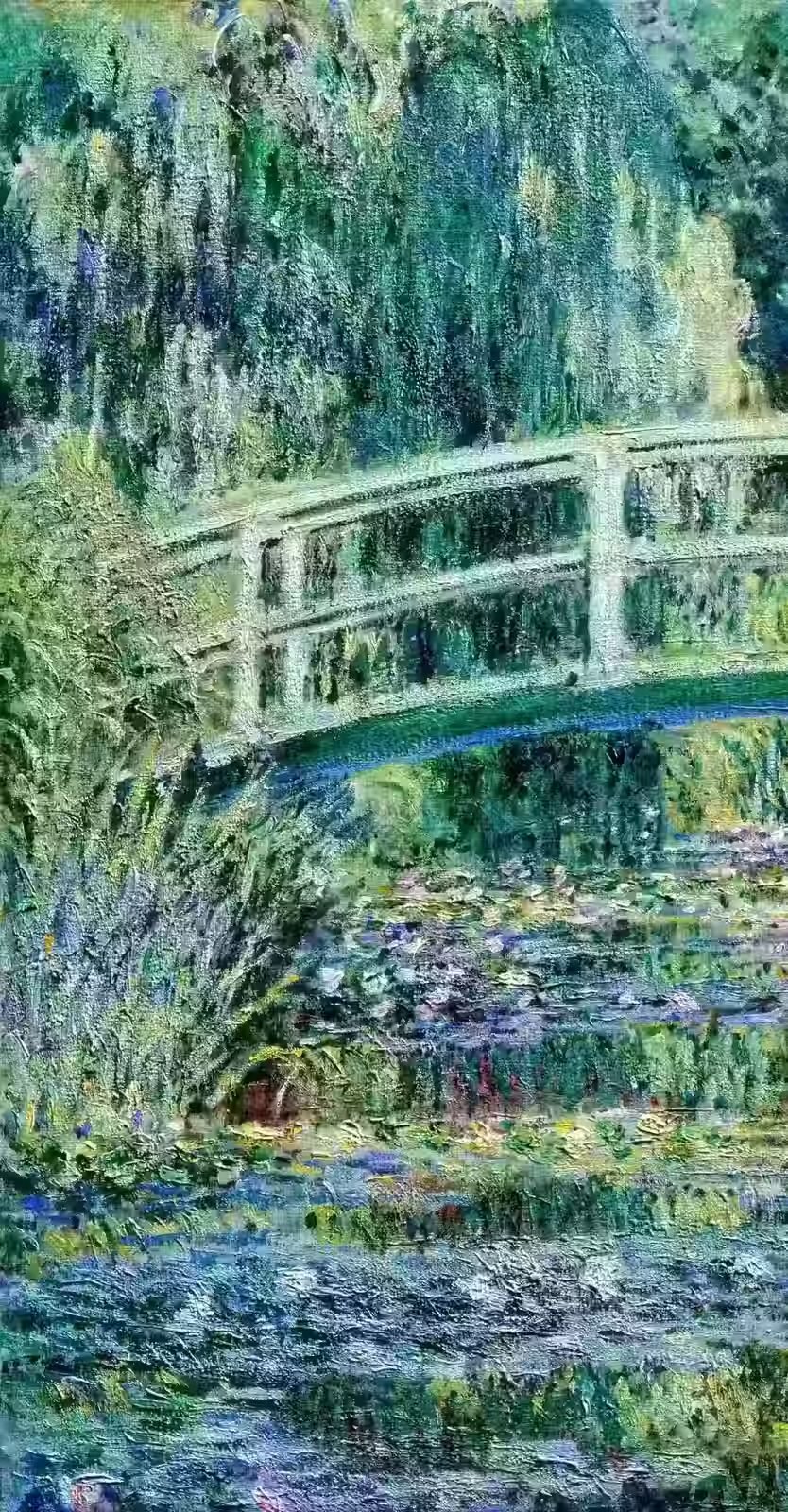 Claude Monet, Water Lilies  and Bridge