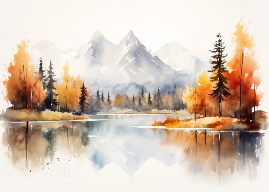 Forests, Colorful Forest Landscape River Forest