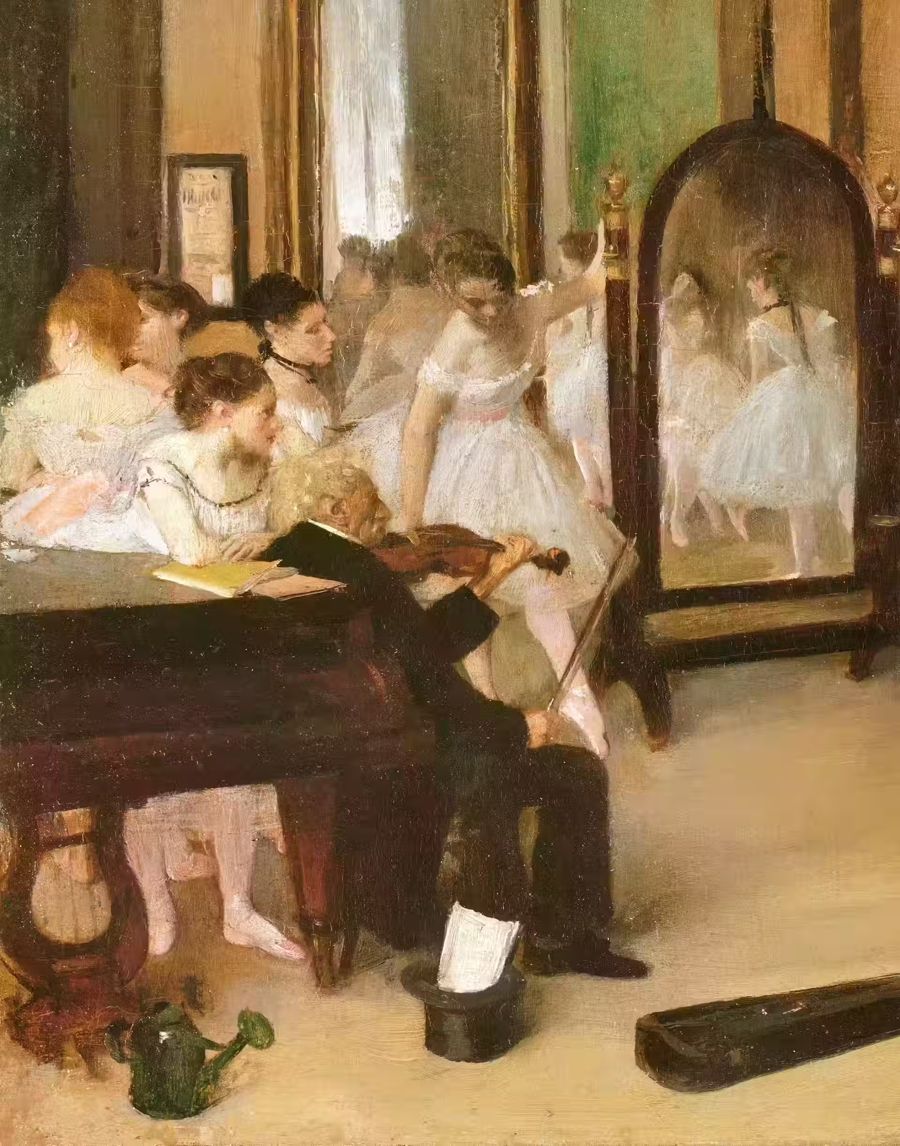 Edgar Degas, Dancing Class. Detail