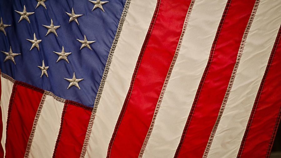 , Flag of USA Closeup