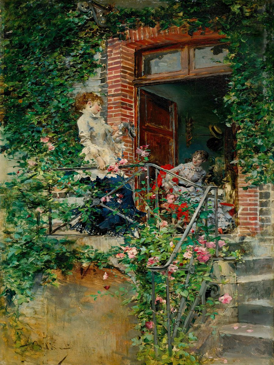 Gardens, Flowers Garden Women Portrait Landscape