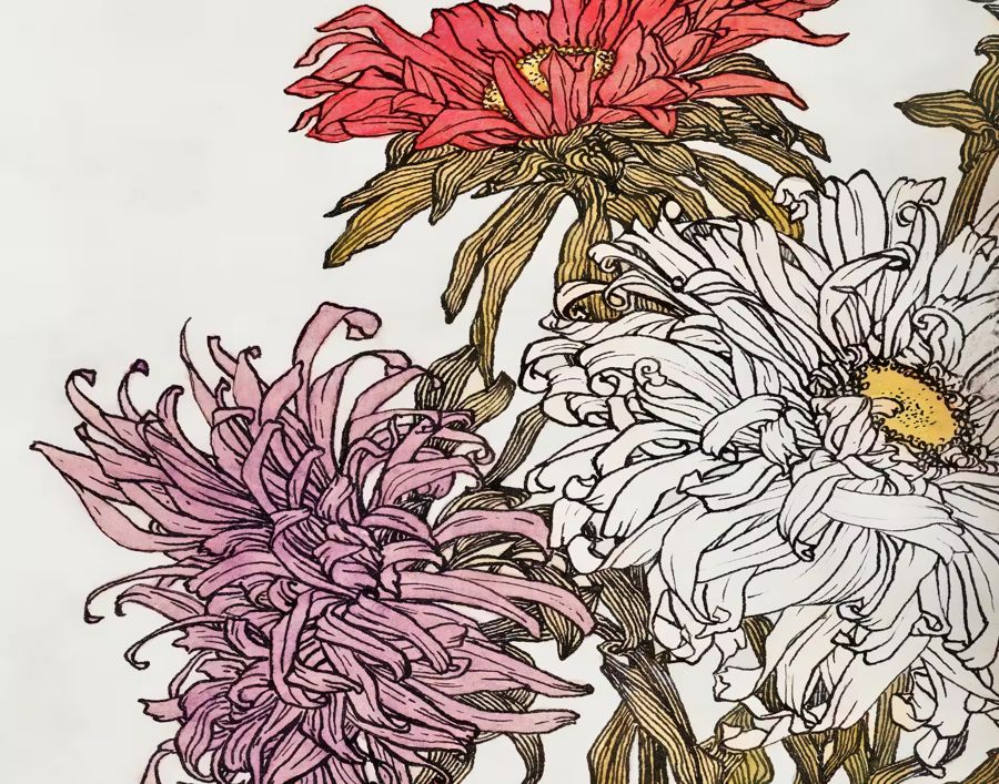 Flowers, Flowers Nouveau Floral Watercolor