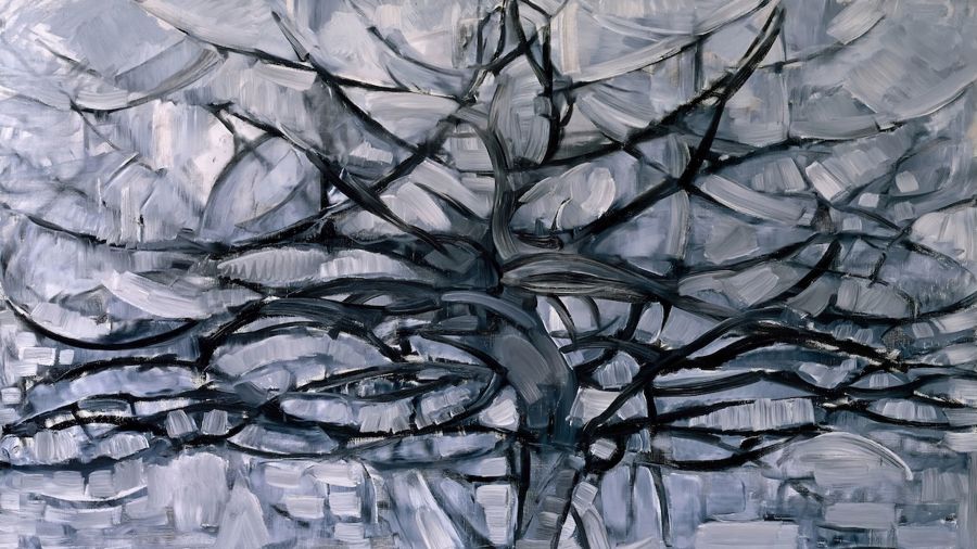 , Gray Tree Abstract