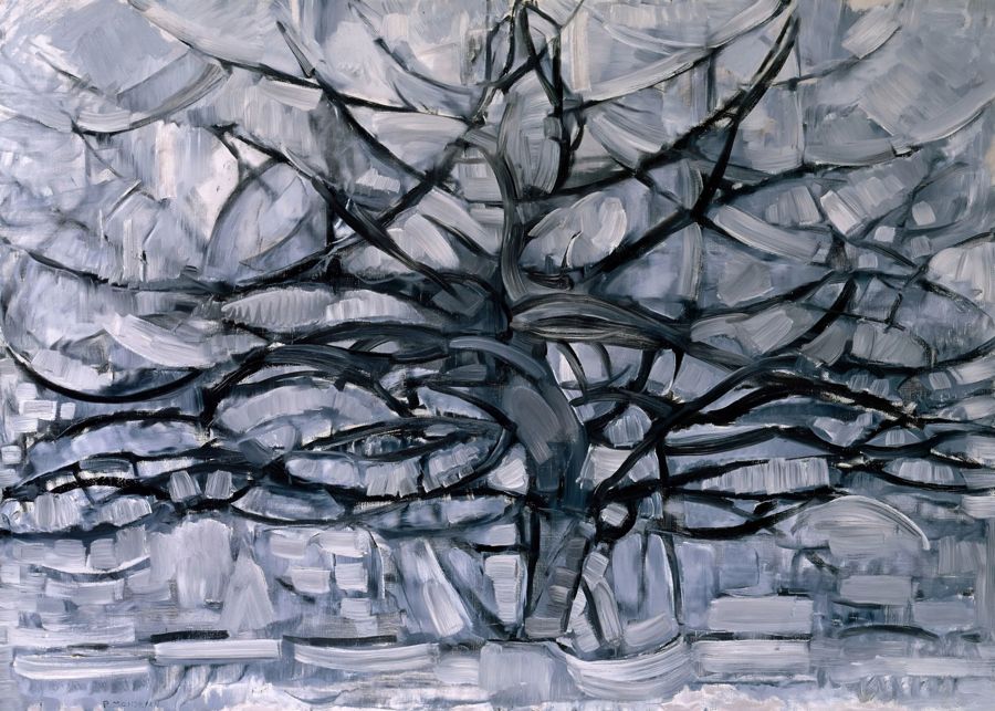 Gray Tree Abstract Minimal Aesthetic