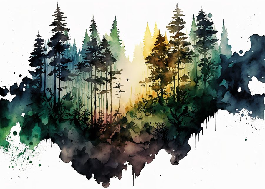 Forests, Green Forest Trees Nature Decor