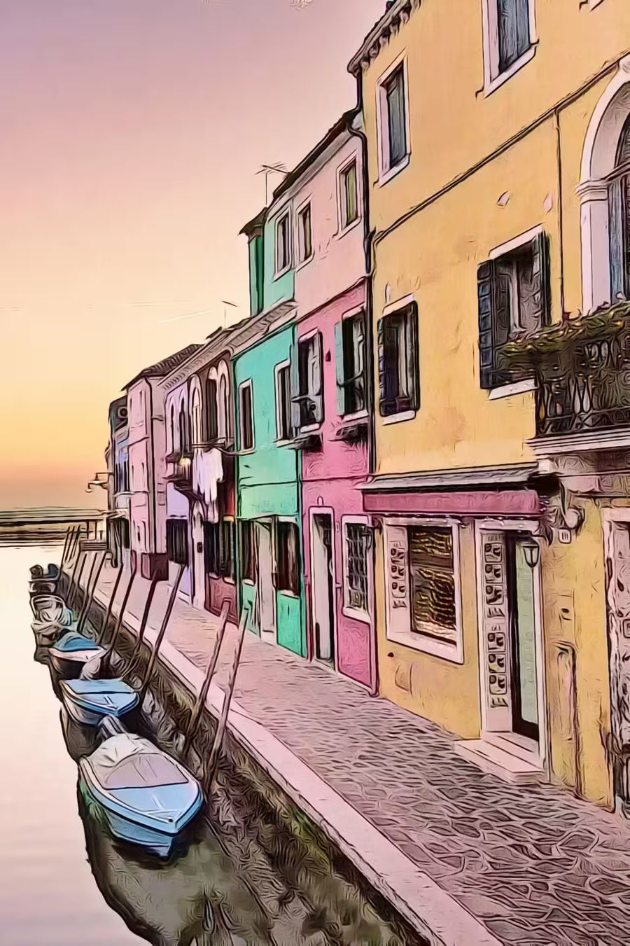 , Italy Sunset Burano 2 Italy