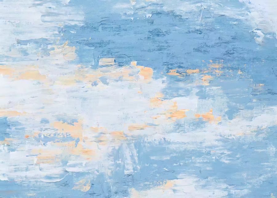 , Light Blue Modern Canvas Abstract