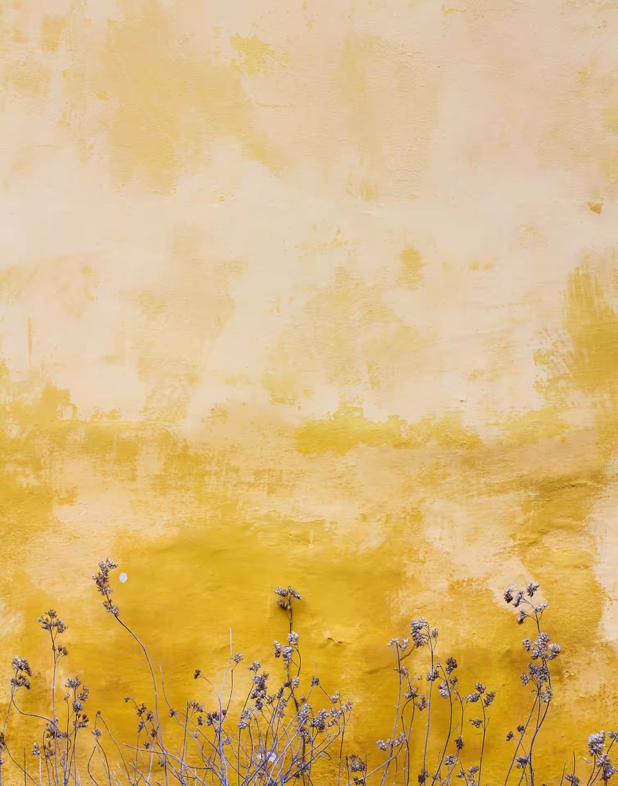 Flowers, Minimalist Yellow Texture Flowers