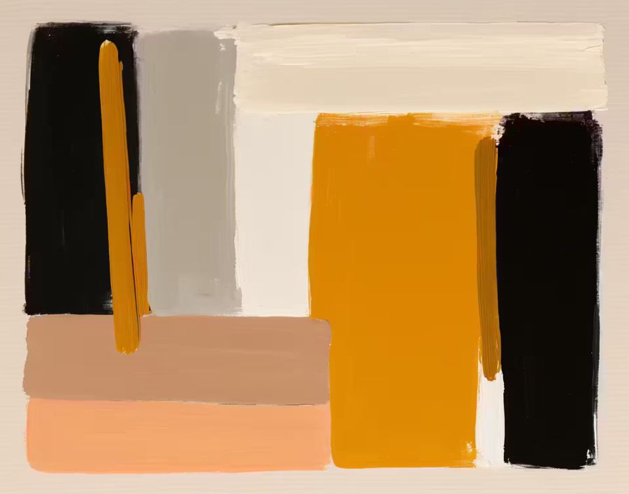 , Modern Neutral Abstract Minimalist