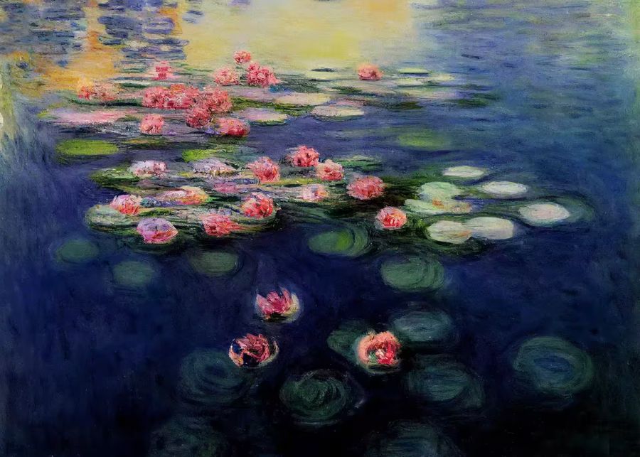 Flowers, Monet Water Lilies Pond Inspired