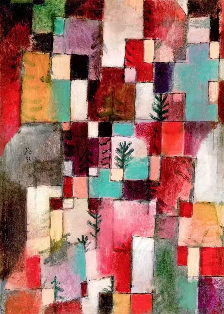 Paul Klee, Paul Klee Abstract Red Green