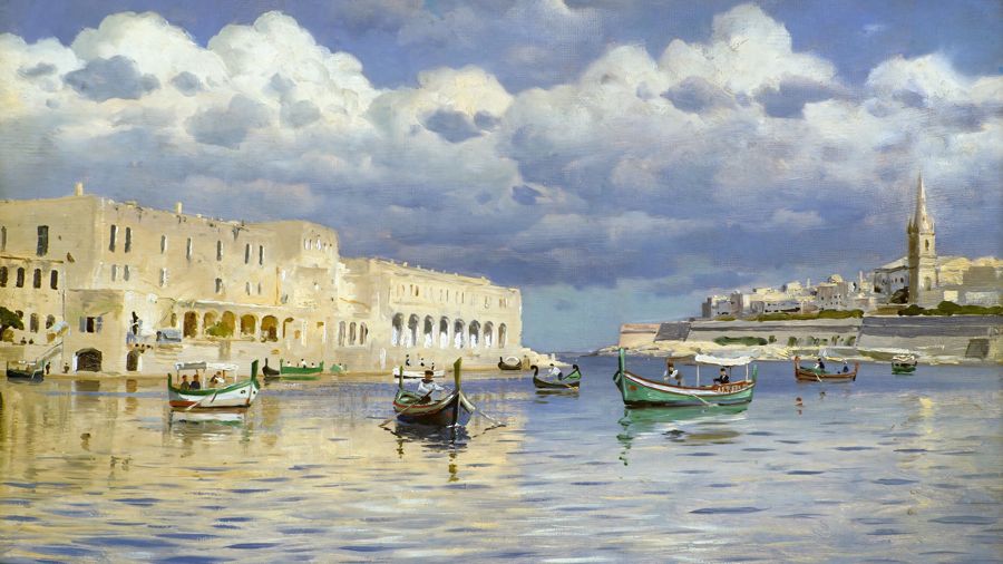 Peder Monsted, Malta Harbour