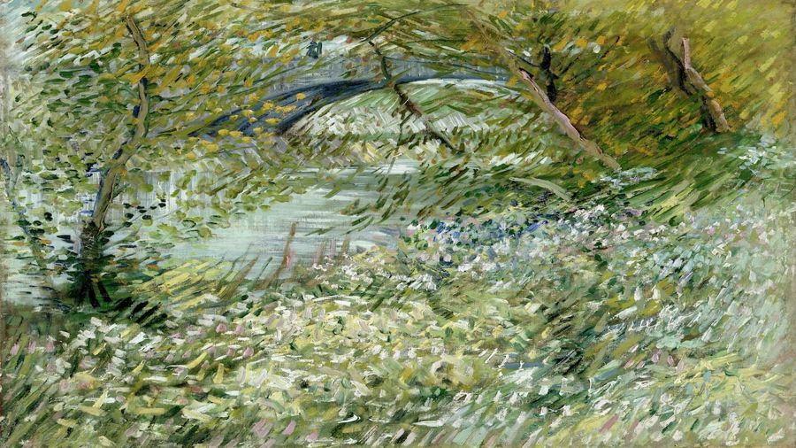 Vincent van Gogh, River Bank in Springtime
