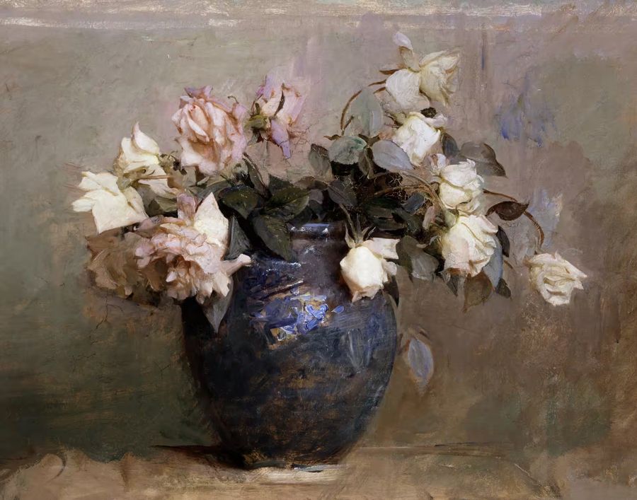 Flowers, Roses Flower Still Life Neutral