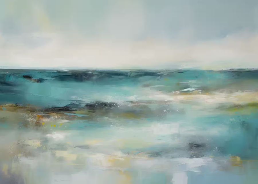 , Soft Coastal Landscape Minimalist