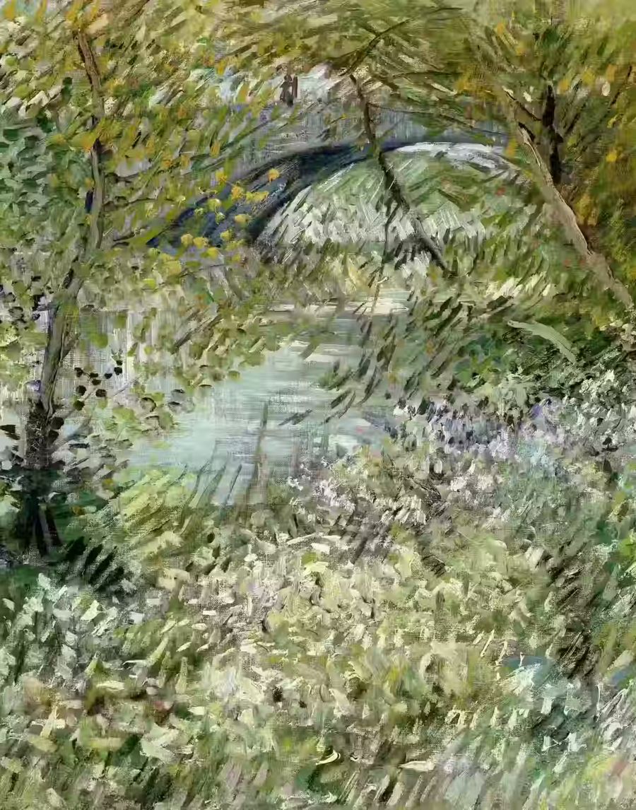 Vincent van Gogh, Vincent van Gogh River Bank Springtime