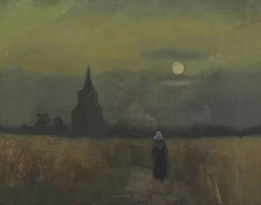Vincent van Gogh, Vincent van Gogh Rustic Moody Landscape