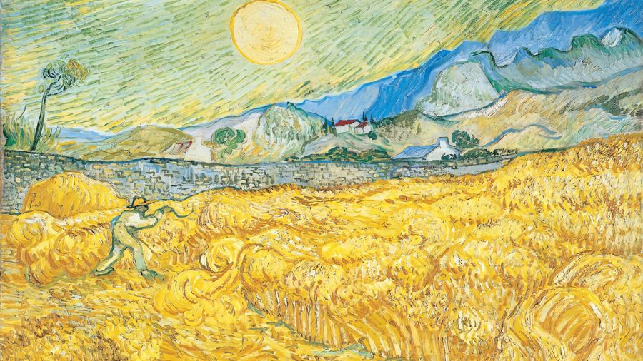 Vincent van Gogh, Wheat Field Behind Saint-Rémy with a Reaper