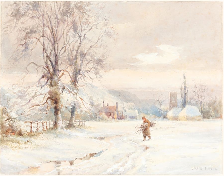 Countryside, Winter Farm Town Landscape Country