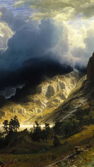 A Storm in the Rocky Mountains Mt Rosalie wallpaper