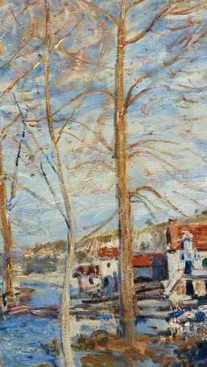 Sisley Flood at Moret wallpaper