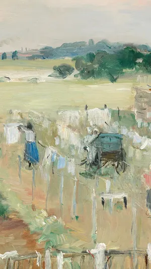 Hanging the Laundry out to Dry wallpaper