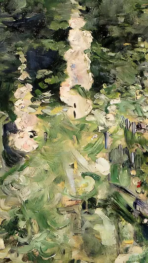 Hollyhocks wallpaper