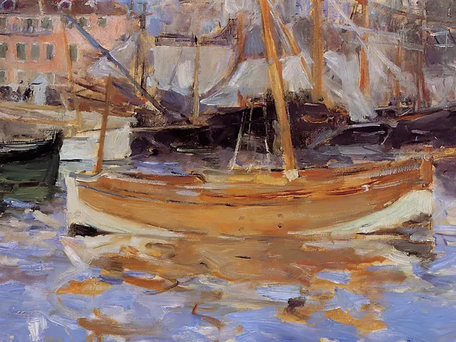 The Port of Nice by Berthe Morisot, horizontal tablet wallpaper