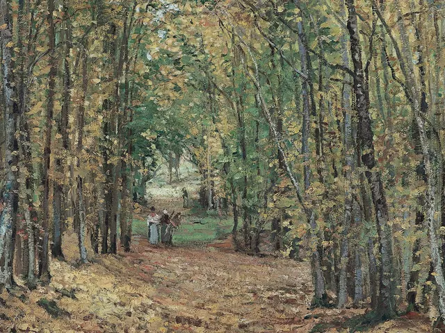 Avenue in the Parc De Marly by Camille Pissarro, horizontal tablet wallpaper