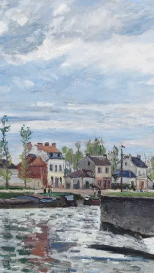 The Lock at Pontoise wallpaper