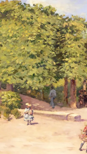 Town Park in Pontoise wallpaper