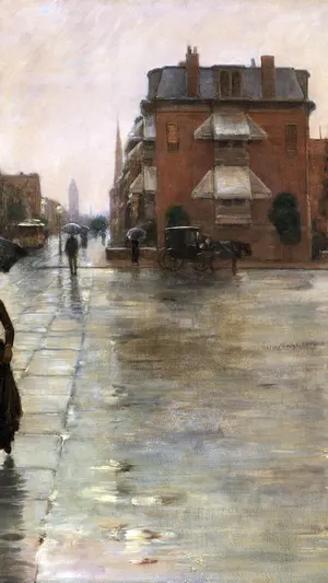 Rainy Day Boston wallpaper