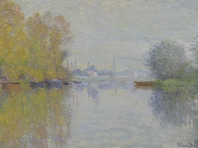 Autumn on the Seine Argenteuil by Claude Monet, horizontal tablet wallpaper