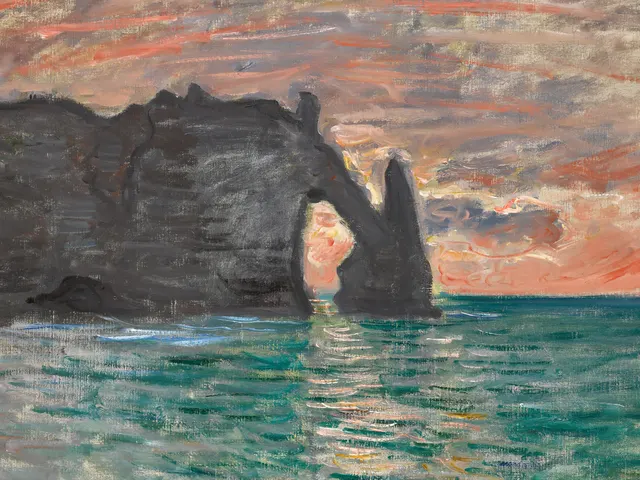 Etretat Sunset by Claude Monet, horizontal tablet wallpaper