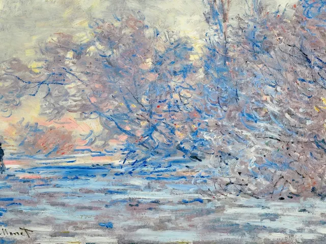 Frost at Giverny by Claude Monet, horizontal tablet wallpaper