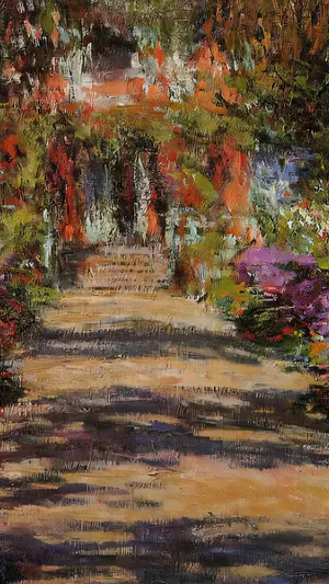 Pathway in Monet s Garden at Giverny wallpaper