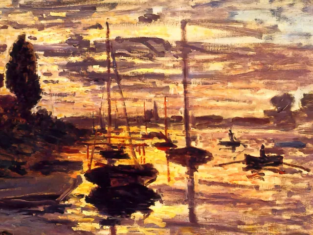 Petit Gennevilliers Sunset by Claude Monet, horizontal tablet wallpaper