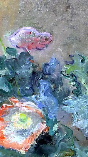 Poppies in a Chinese Vase Detail wallpaper