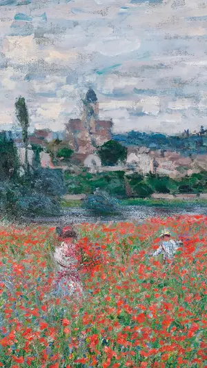 Poppy field near Vétheuil wallpaper