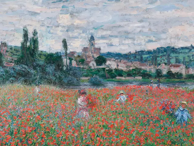 Poppy field near Vétheuil by Claude Monet, horizontal tablet wallpaper