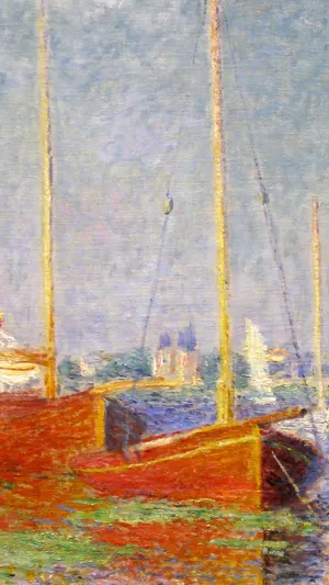Red Boats at Argenteuil wallpaper