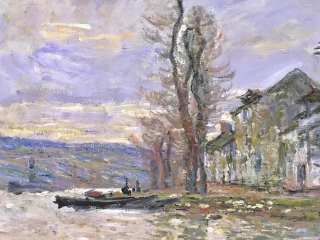 River at Lavacourt by Claude Monet, horizontal tablet wallpaper