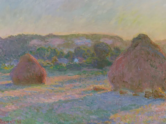 Stacks of Wheat End of Summer by Claude Monet, horizontal tablet wallpaper