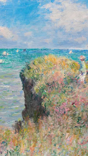 The Cliff Walk at Pourville wallpaper