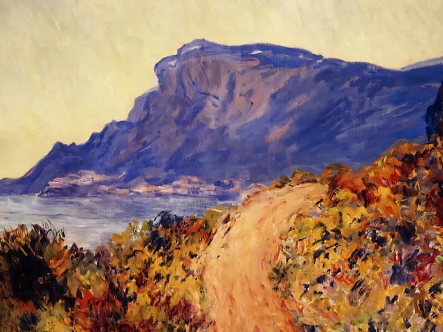 The Corniche near Monaco by Claude Monet, horizontal tablet wallpaper