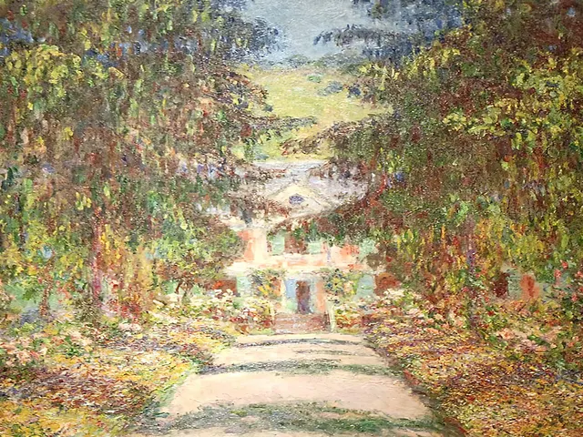 The Great Alley in Giverny by Claude Monet, horizontal tablet wallpaper