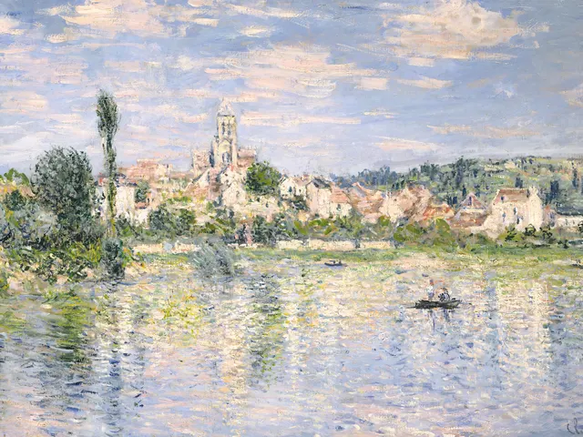 The Seine at Lavacourt by Claude Monet, horizontal tablet wallpaper